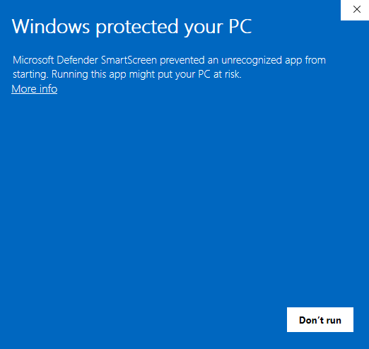 Windows security example
