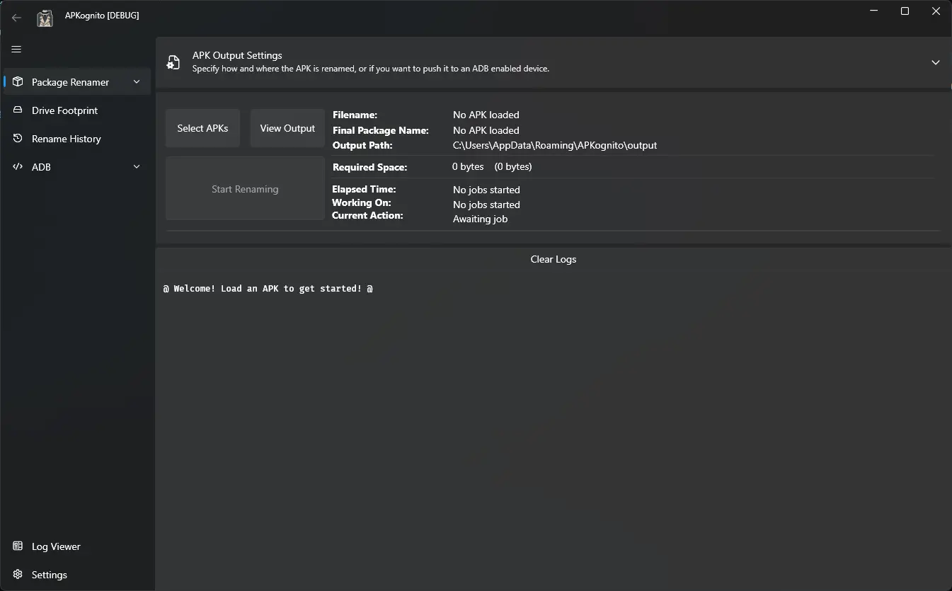 APKognito Main Page Example